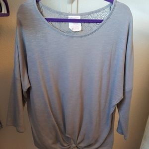 Lace back shirt
